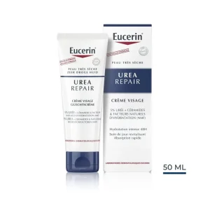 Eucerin Urea Repair Crème Visage – Hydratation intense et soin des peaux sèches