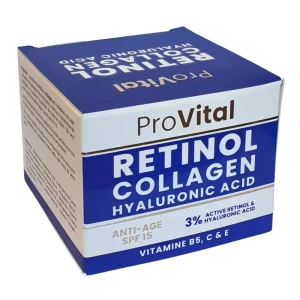 PROVITAL CREME RETINOL COLLAGEN HYALURONIC ACID ANTI AGE SPF15