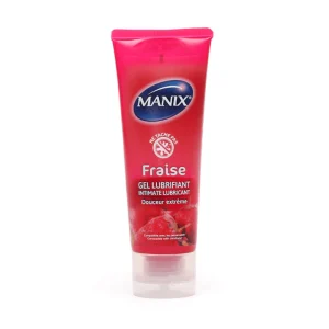 MANIX Gel Lubrifiant Fraise 80 ml – Gel Intime Hydratant et Sensuel