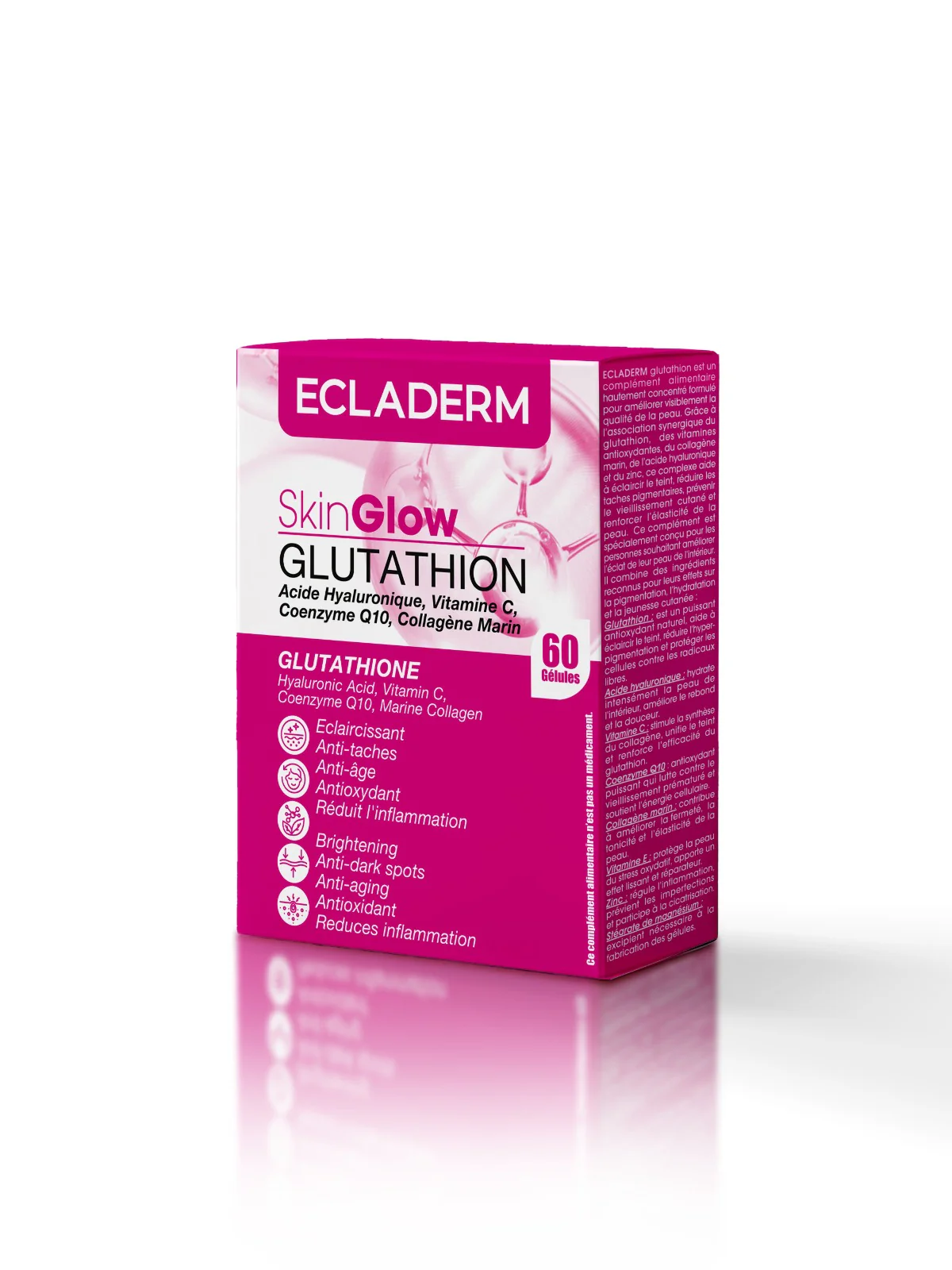 ECLADERM SKIN GLOW GLUTATION 60 GELULES