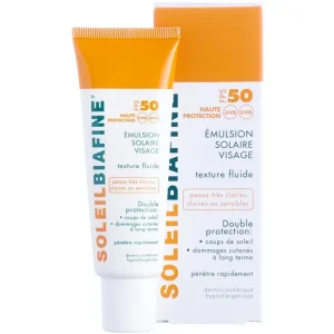 SOLEIL BIAFINE ÉMULSION SOLAIRE VISAGE SPF50 50ML