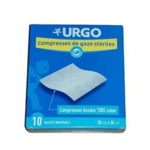 URGO COMPRESSES DE GAZE STERILES 30CM * 30 CM 10 SACHETS